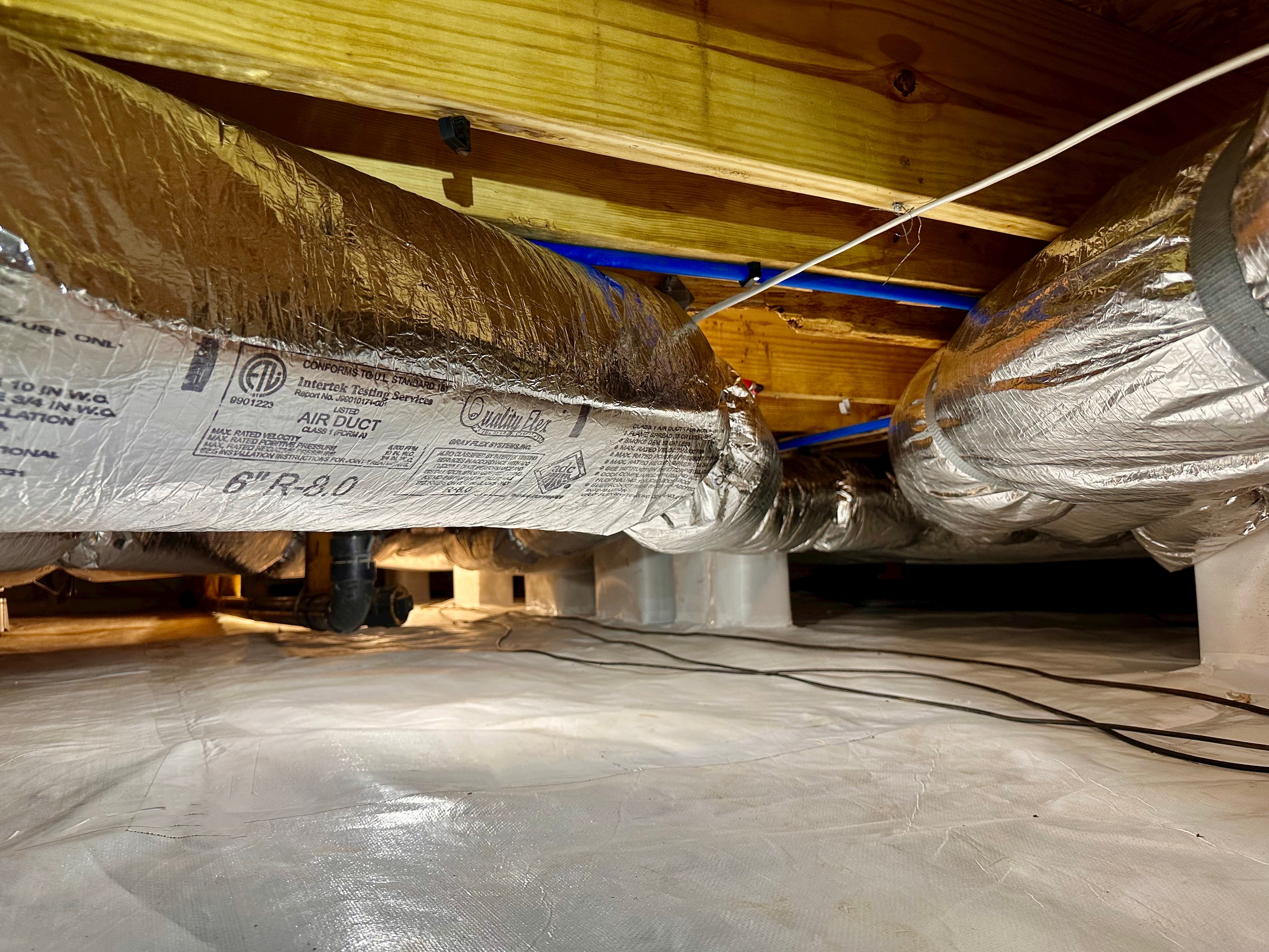 Attic ductwork insulation
